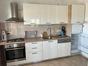 Kuchyňa alebo kuchynka v ubytovaní Seaview Apartments Lagetar + 15 fotografií