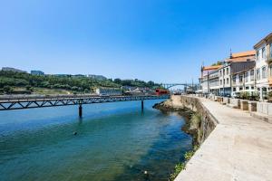 a bridge over a river next to buildings at Porto City Holidays by Douro River in Porto