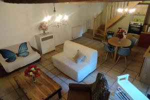 Χώρος καθιστικού στο Gîte de la Petite Ferme Bretonne