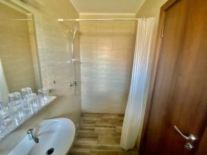 Koupelna v ubytování Residenz Zikeli