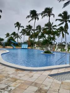 帕里普埃拉Casa Paradise Fiore的度假村里有棕榈树的大型游泳池