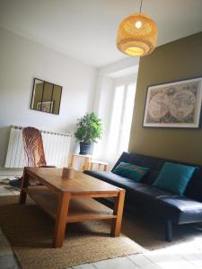 sala de estar con sofá y mesa de centro en Le Cosy Sénonais, en Sens