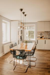Η κουζίνα ή μικρή κουζίνα στο Vītola apartamenti