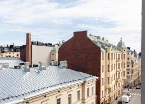 a view from the roof of a building at Cozy apartment close to Helsinki Cathedral in Helsinki