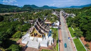 an overhead view of a large building in a city at Dear Villa House in Luang Prabang