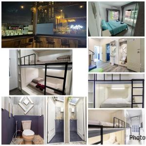 מיטה או מיטות קומותיים בחדר ב-Comfy Crib Hostel
