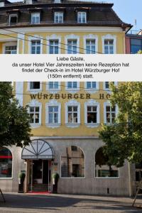 a collage of photos of a building at Vier Jahreszeiten in Würzburg
