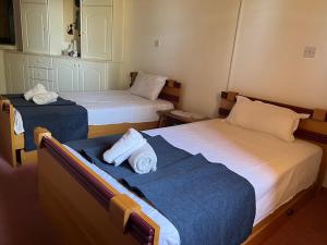 En eller flere senge i et værelse på VILLA AURA by AgroHolidays