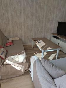 Телевизор и/или развлекательный центр в Maison vue sur le bassin, proche du centre ville