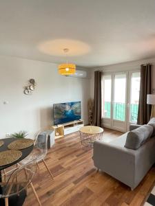 Μια τηλεόραση ή/και κέντρο ψυχαγωγίας στο Bel appartement Meyzieu centre proche Tramway +2 φωτογραφίες