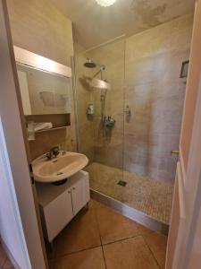 Koupelna v ubytování Grand appartement 4-8 personnes + 16 fotografií
