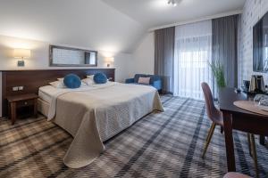 Łóżko lub łóżka w pokoju w obiekcie Sielanka Pokoje Hotelowe, Restauracja - Ustroń