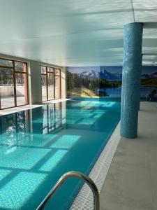 StoneHill24 - Apartament & Spa في شكلارسكا بوريبا: مسبح كبير في مبنى