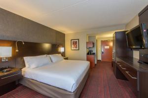 A bed or beds in a room at Holiday Inn Express Hotel & Suites Auburn, an IHG Hotel