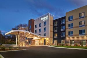 a rendering of a hotel with a parking lot at Fairfield Inn & Suites by Marriott Louisville Jeffersonville in Jeffersonville