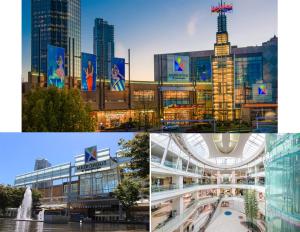 a collage of photos of a city with a skyscraper at Pacific Sweet Place @Metro in Burnaby