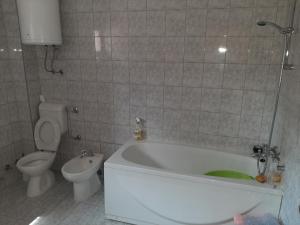 a bathroom with a bath tub and a toilet at SARAJEVO APARTMENT in Sarajevo