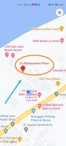 una mappa delle località in cui si trovano i dispositivi di retromarcia di SJ Transient House a San Fernando