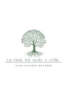 un logo arboricole avec le logo du titre pour la casa vesta ver dans l'établissement Appartamento tra verde e città, à Bologne