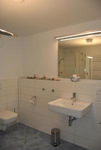 Koupelna v ubytování Ferienwohnung Blaubärstrand + 4 fotografie