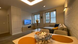 Un televizor și/sau centru de divertisment la Stare Miasto Węglarska