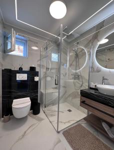 Koupelna v ubytování Luxury Rooms Andrea