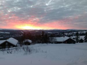 Elveseter - log cabin with an amazing view durante l'inverno