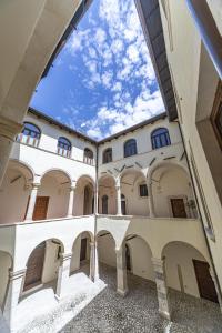 a view from inside the courtyard of a building at Tiny House Alferi in LʼAquila