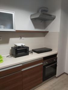Kuchyňa alebo kuchynka v ubytovaní Plage apartman