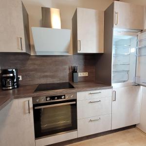 ครัวหรือมุมครัวของ Ferienwohnung an der Stadtmauer