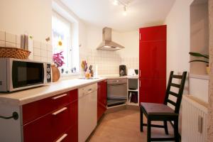 Dapur atau dapur kecil di Ferienhaus Simone