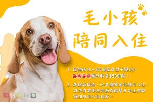 una foto de un perro con la lengua fuera en 168 Motel-Hsinchu, en Hsinchu City