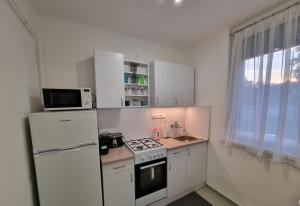 Kuchyň nebo kuchyňský kout v ubytování Barcika Apartman