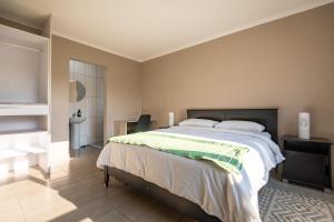a bedroom with a large bed and a television at @41 in Windhoek