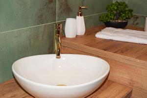 Koupelna v ubytování Dom z widokiem na góry i prywatnym jacuzzi w Zębie