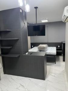 ห้องน้ำของ Apartamento de luxo no Hotel Stop-Inn Cristiano Machado