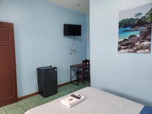 TV a/nebo společenská místnost v ubytování Hotel y Restaurante El Marino + 6 fotografií