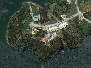 Letecký snímek ubytování Quinta da Martinela Ferreira Do Zêzere