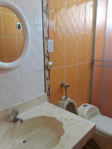 Kúpeľňa v ubytovaní hostal andina joya