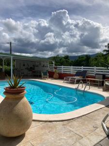 una grande piscina con di T2 Ti Joe Au cœur de Guadeloupe a Lamentin