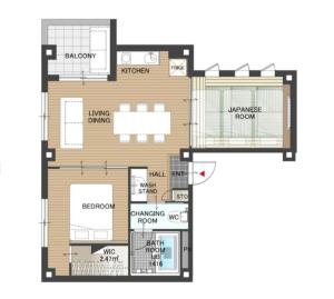 a floor plan of a house at SOLA HOTEL in Tokyo