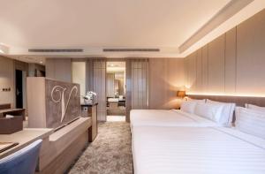 Katil atau katil-katil dalam bilik di Hotel Valletta