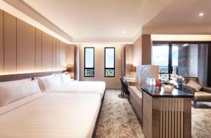 Katil atau katil-katil dalam bilik di Hotel Valletta