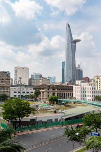 胡志明市的景觀或從公寓式飯店拍的城市景觀