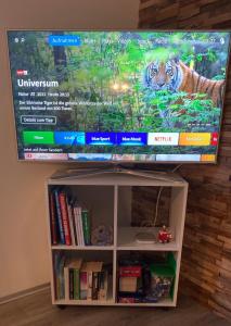 TV a/nebo společenská místnost v ubytování Ferienwohnung Morgengruss