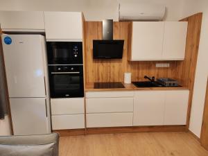Kuchyň nebo kuchyňský kout v ubytování SzeCu Apartmanház