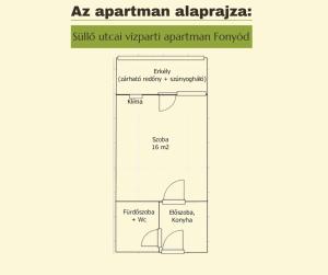 Majutuskoha Süllő utcai apartman Fonyód VÍZPARTI és PANORÁMÁS! ON THE WATERFRONT and with Balaton panorama! korruse plaan