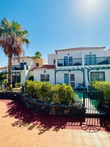 un edificio con una palma di fronte di Tenerifehause a San Miguel de Abona