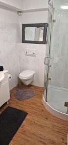 Koupelna v ubytování Am alten Deich