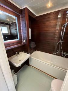 Koupelna v ubytování Ferienwohnung Auszeit